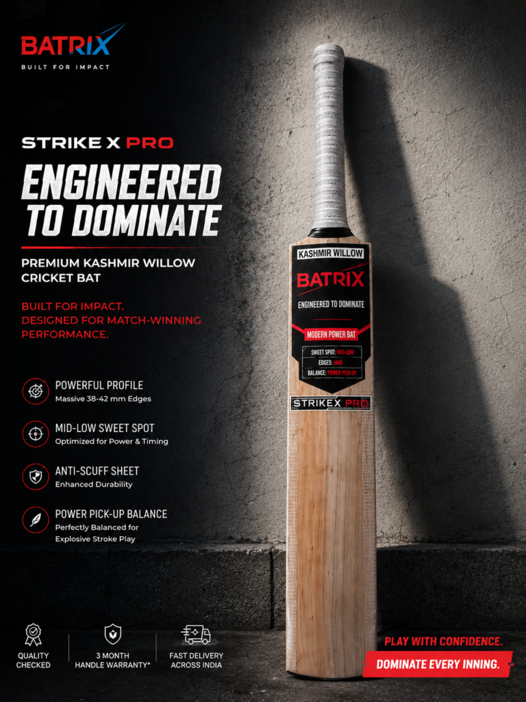 BATRIX Strike X Pro Kashmir Willow Cricket Bat